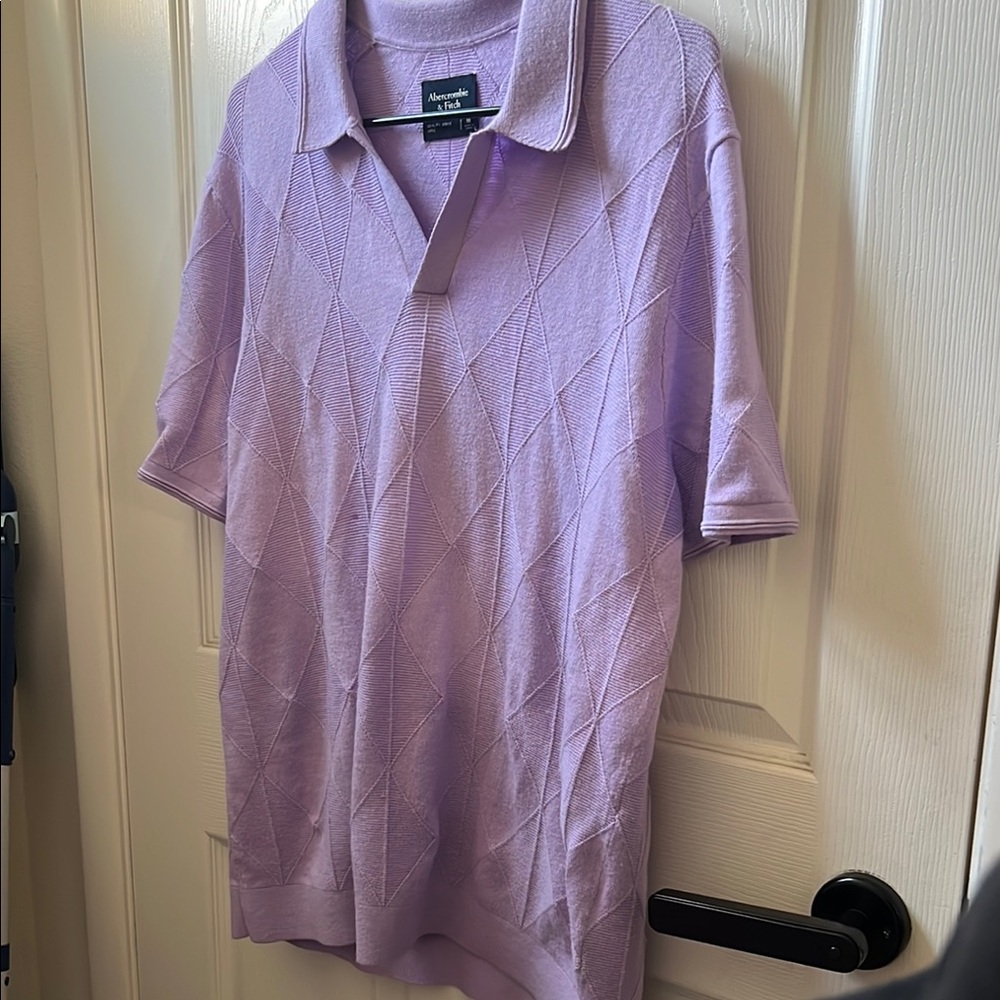 Purple Argyle Polo Shirt